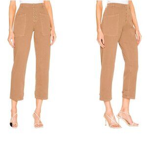 Pistola Tammy High Rise Pants Brown Utility Straight Crop Size 31